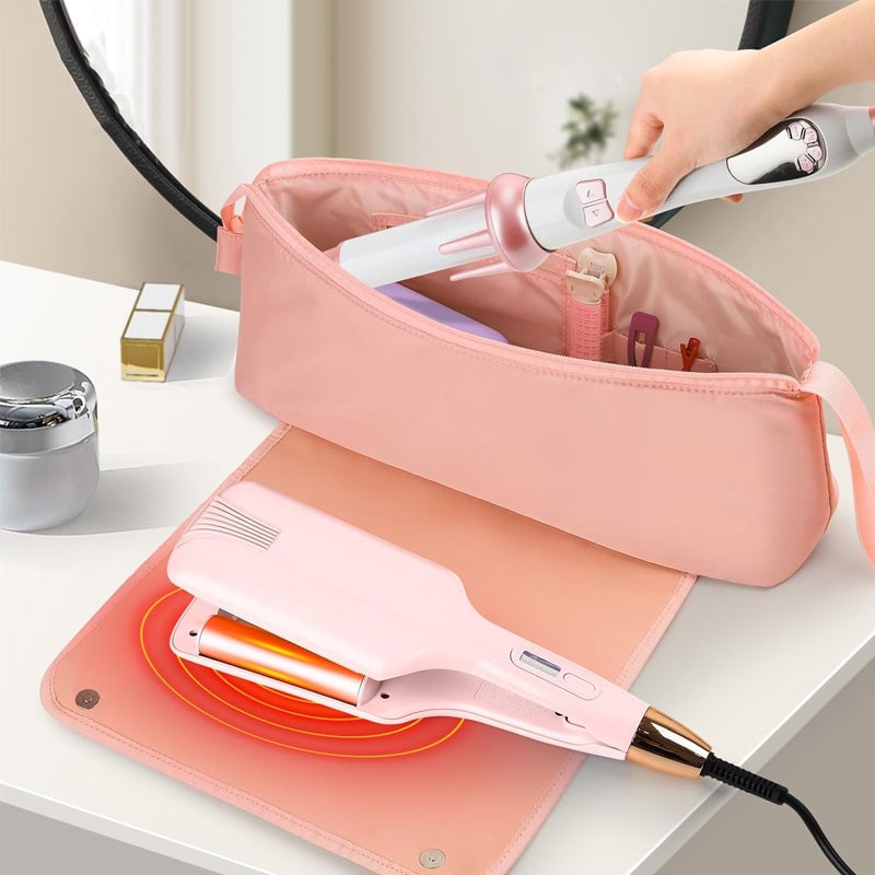 aakip™-Hair Tools Travel Bag and Heat Resistant Mat