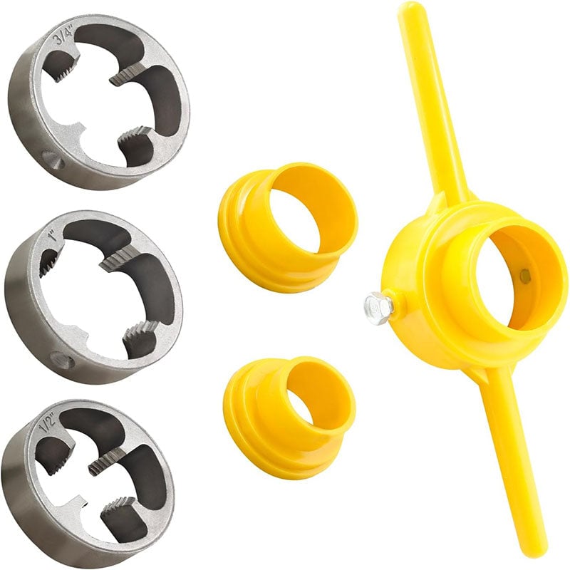 aakip™-6-Piece Set Of Water Pipe Die Plastic Pipe Die Tap Wrench Set