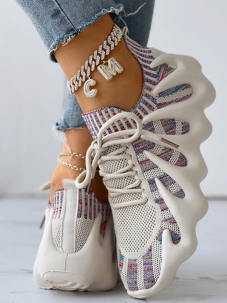 aakip™-Lace-up Knit Breathable Sneakers
