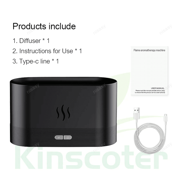 aakip™-Ultrasonic Air Humidifier LED Essential Flame Diffuser - Technology