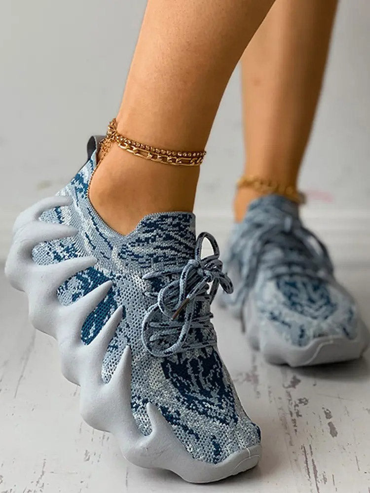 aakip™-Lace-up Knit Breathable Sneakers