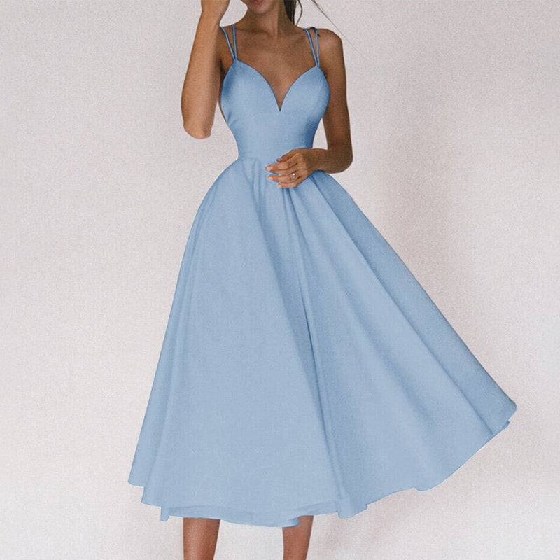 aakip™-Elegant Strappy V-neck Dress