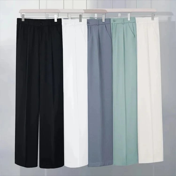 aakip™-SPRING SUMMER ICE SILK STRAIGHT LEG PANTS