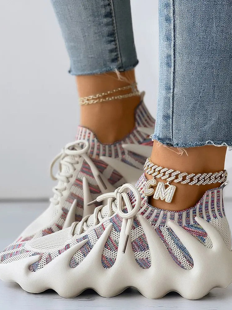 aakip™-Lace-up Knit Breathable Sneakers