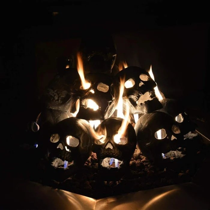 aakip™-💀Halloween Sale - Terrifying Human Skull Fire Pit