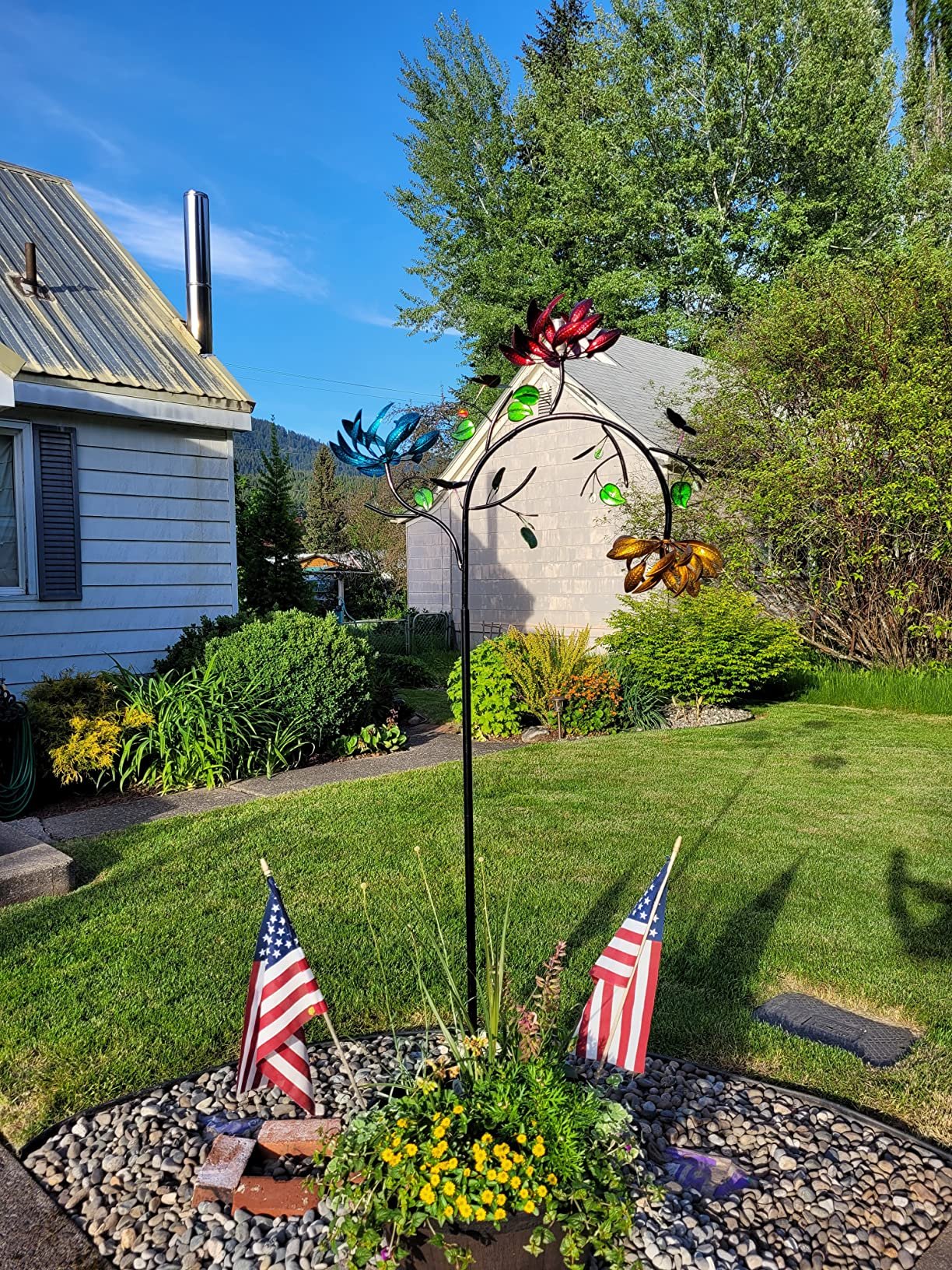 aakip™-🔥70% OFF -Beautiful Summer Multi Colored Flowers Wind Spinner