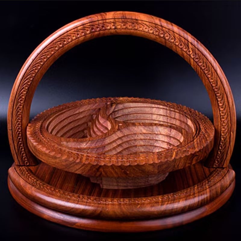 49% OFF🔥-Handmade wood carving fruit plate