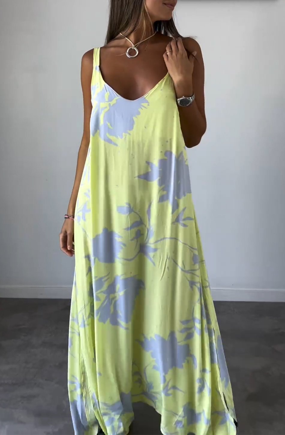 aakip™-Women's Flared Dress with Print