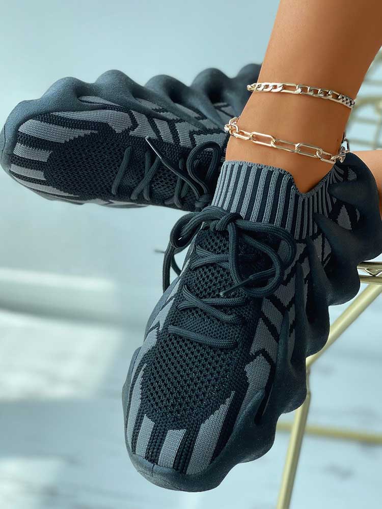 aakip™-Lace-up Knit Breathable Sneakers