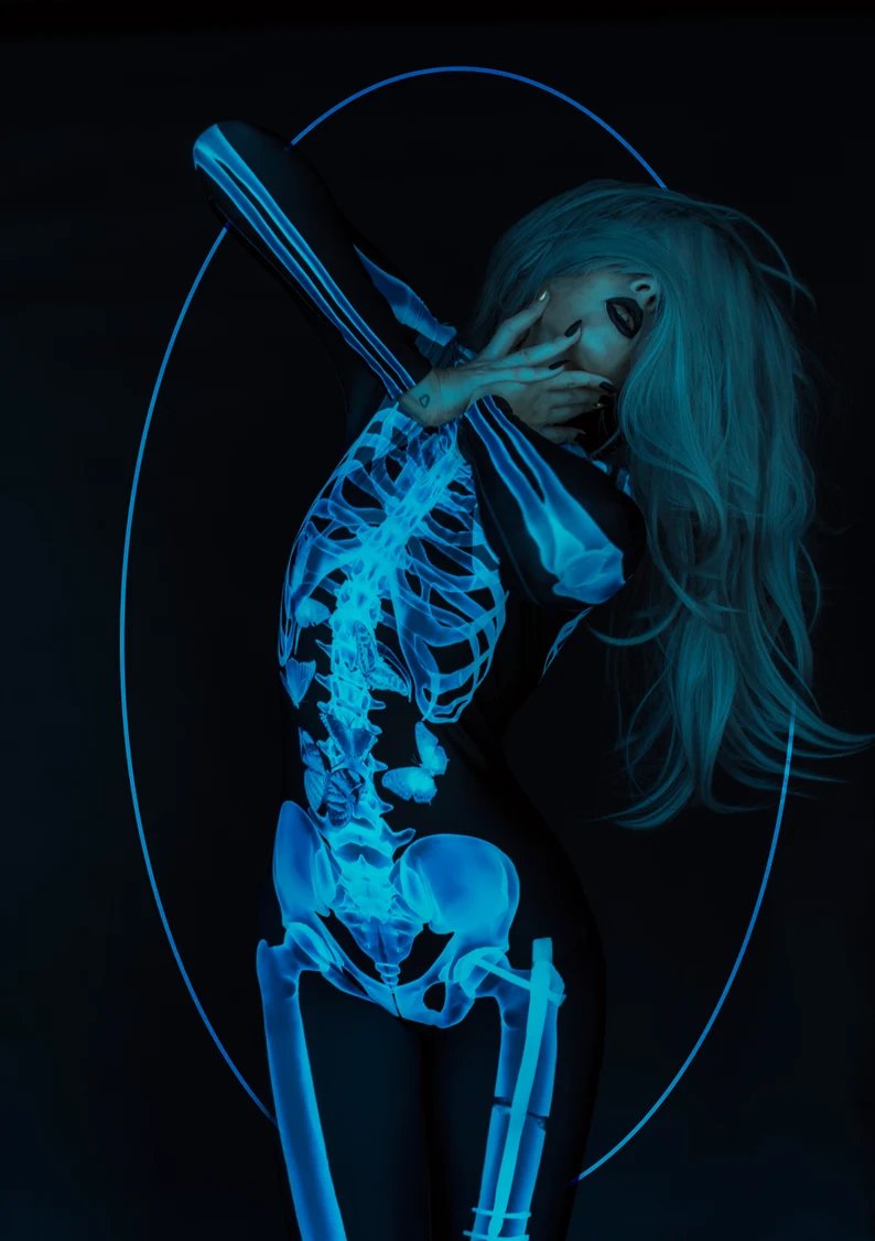 aakipâ˘-đHalloween Sale -SexySkull Bodysuit
