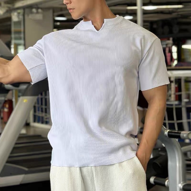 aakip™-Men's V-Neck Short Sleeve Muscle Athletic Workout T-Shirts