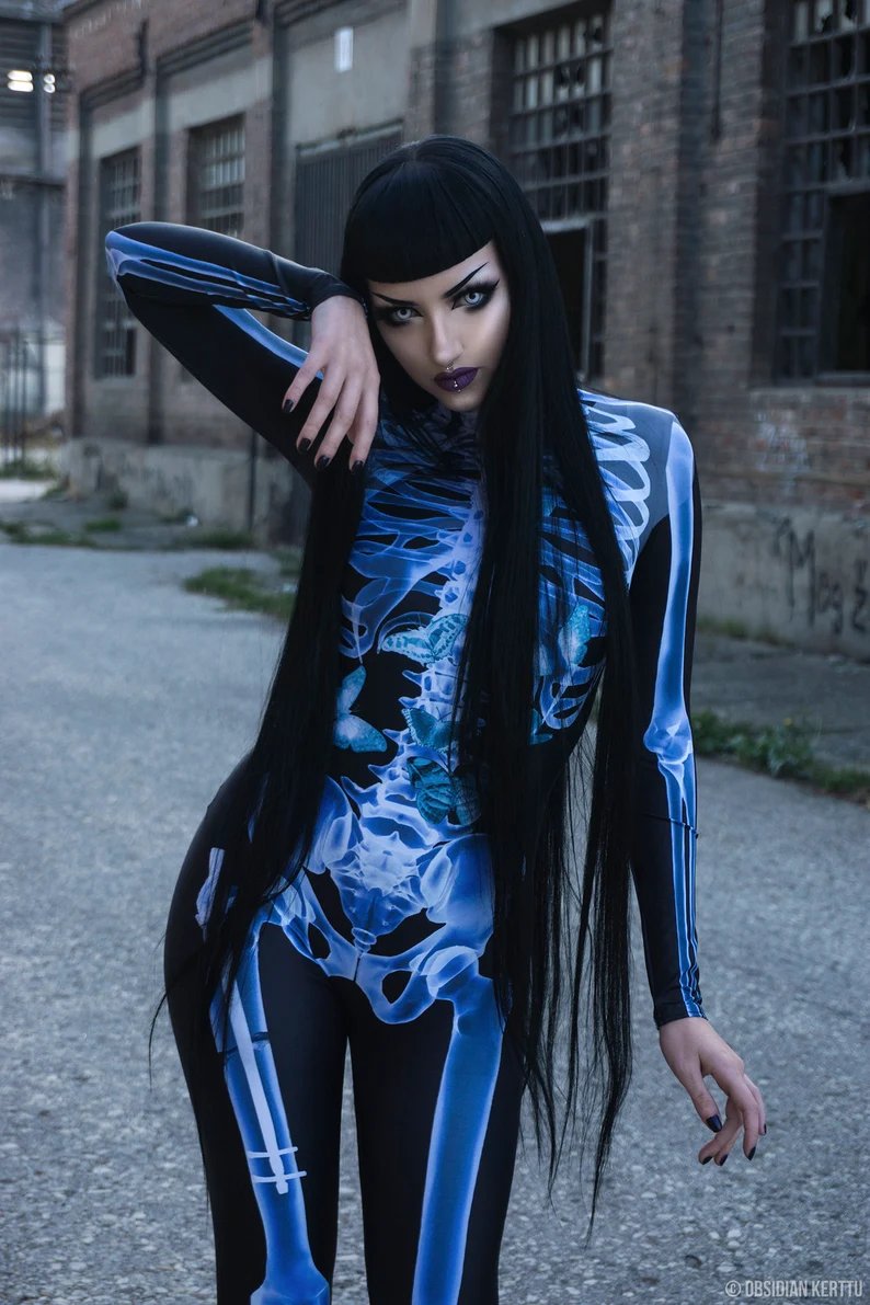 aakipâ˘-đHalloween Sale -SexySkull Bodysuit
