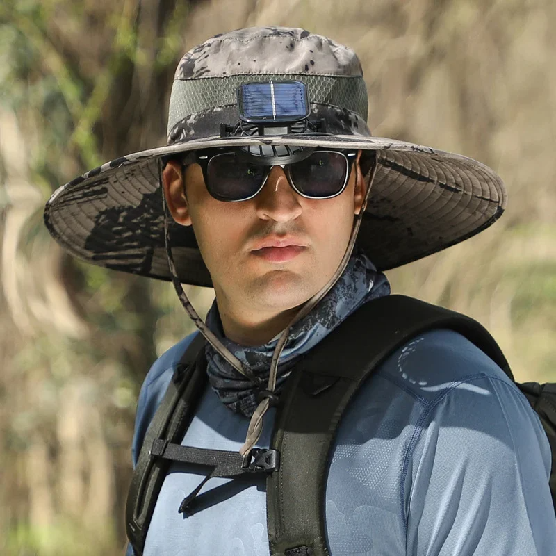 aakip™-🔥EARLY SUMMER SALE 69% OFF⚡- a Outdoor Wide Brim Sun Hat With Solar Fan