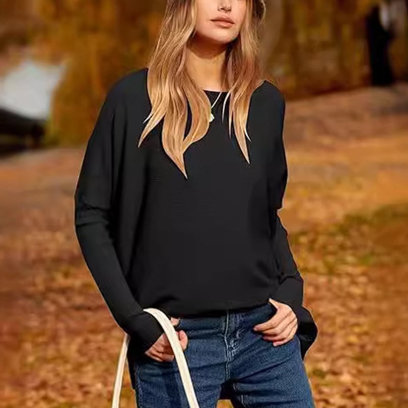 aakip™-Women's Irregular Oversized Dolman Sleeve Knitted Pullover