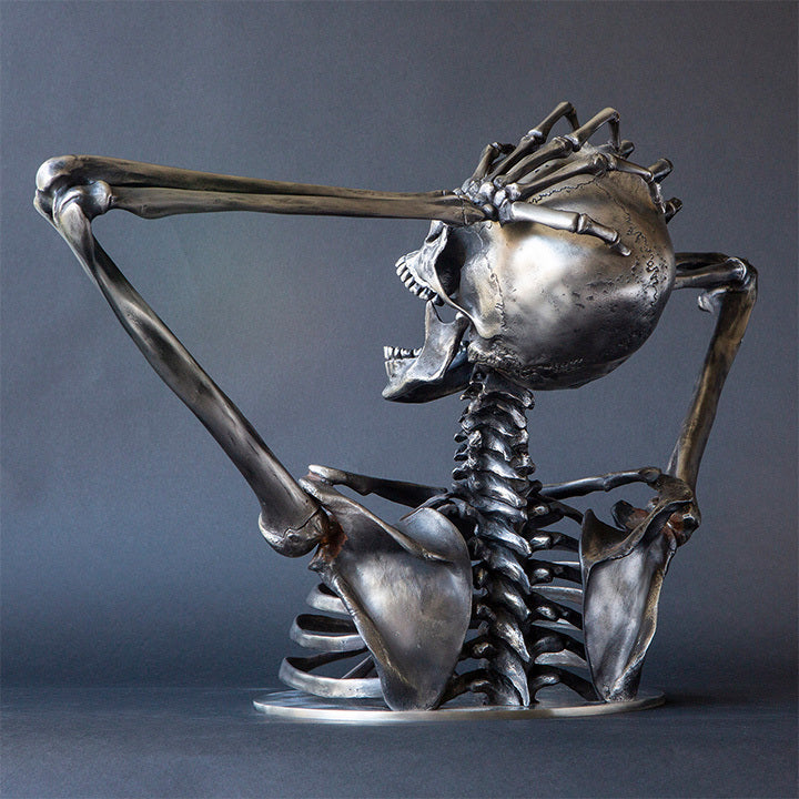 aakip™-Break the Rules Madness Skeleton Bust Sculpture