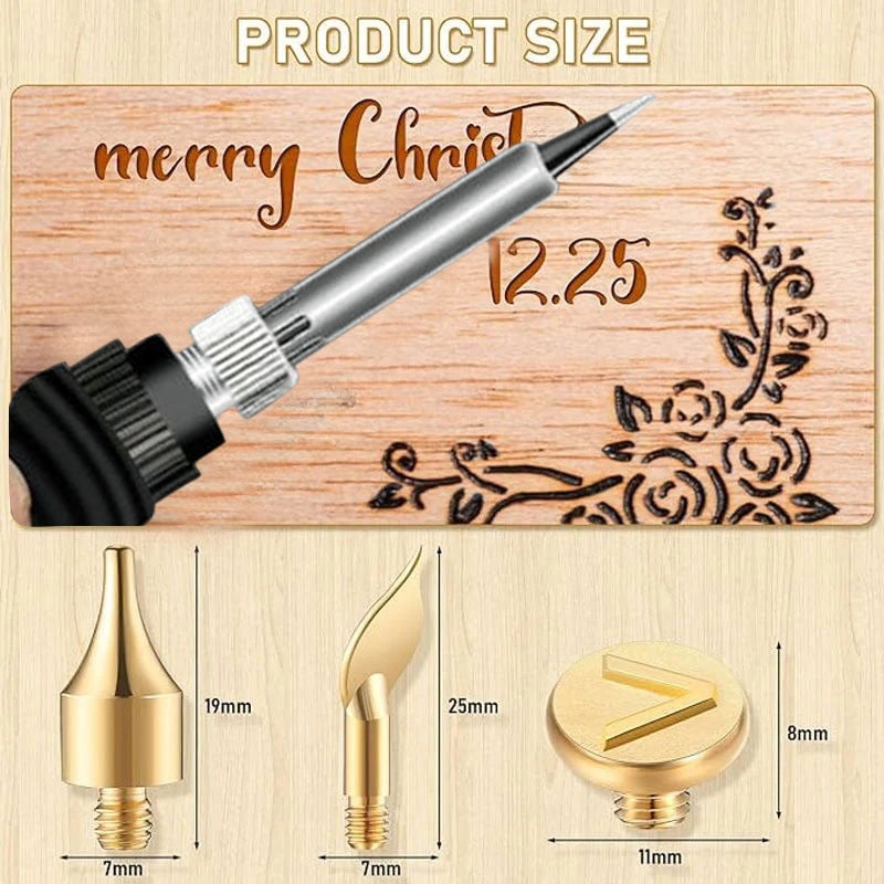 aakip™-🎁26 Letters Copper Mold —DIY Wood Burning/Carving Set