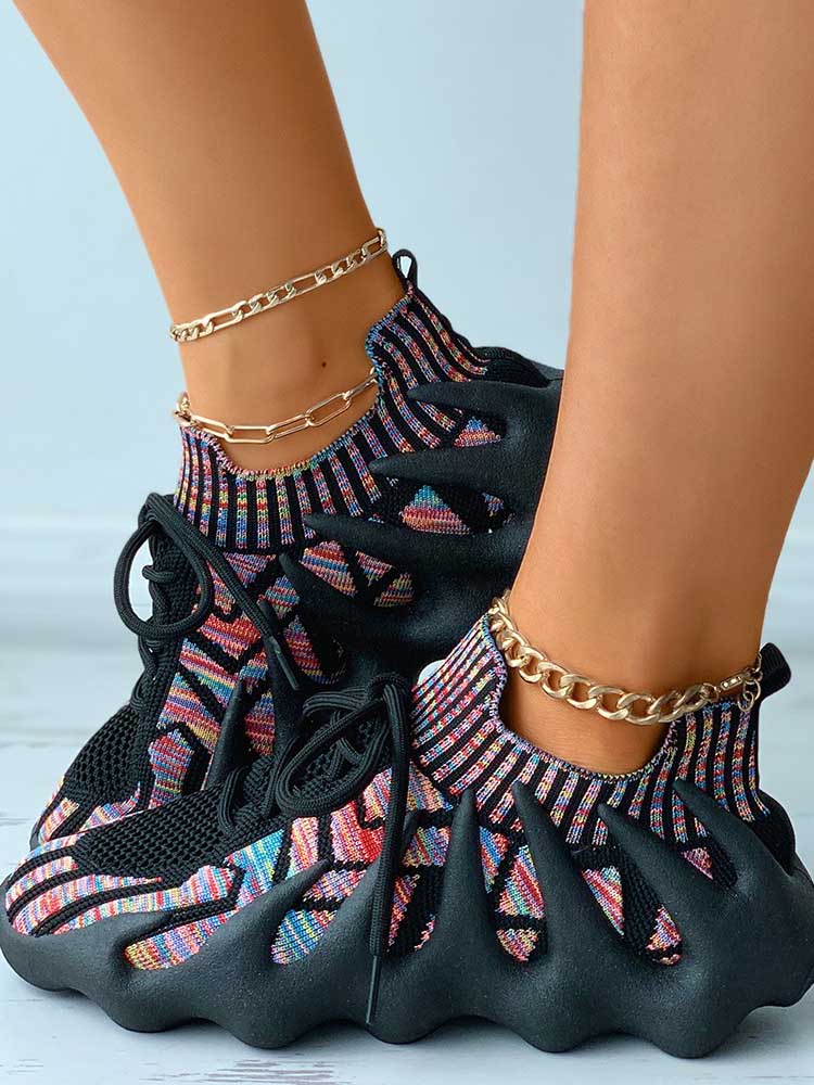 aakip™-Lace-up Knit Breathable Sneakers