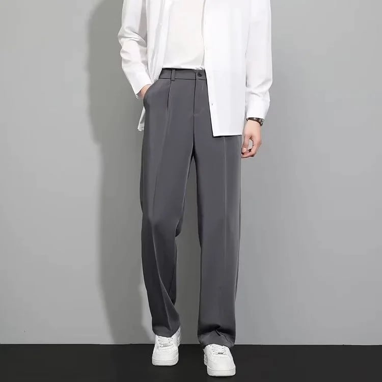 aakip™-SPRING SUMMER ICE SILK STRAIGHT LEG PANTS