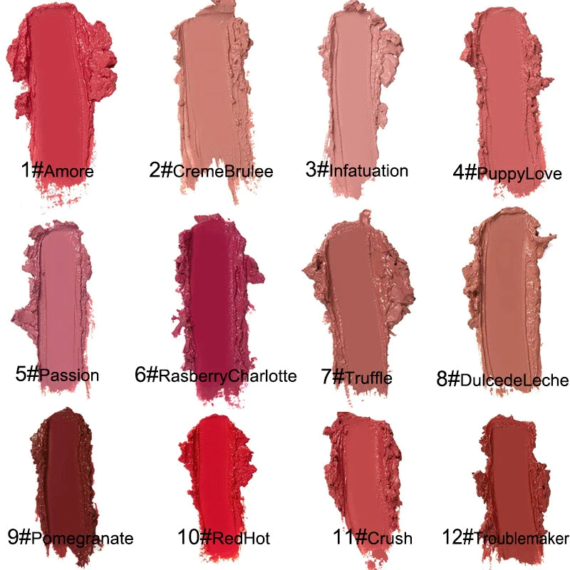 aakip™-12 COLOR WATERPROOF LONG LASTING MOIST LIP GLOSS PLUMPER LIQUID LIPSTICK