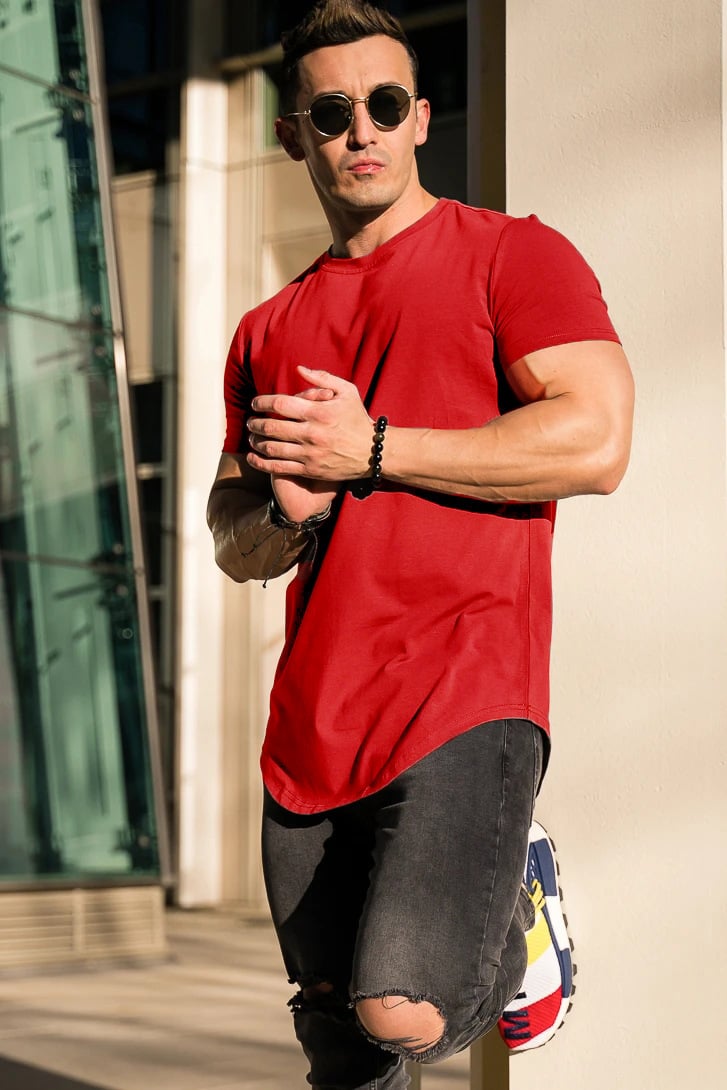 aakip™-ESSENTIAL DROP-CUT T-SHIRT