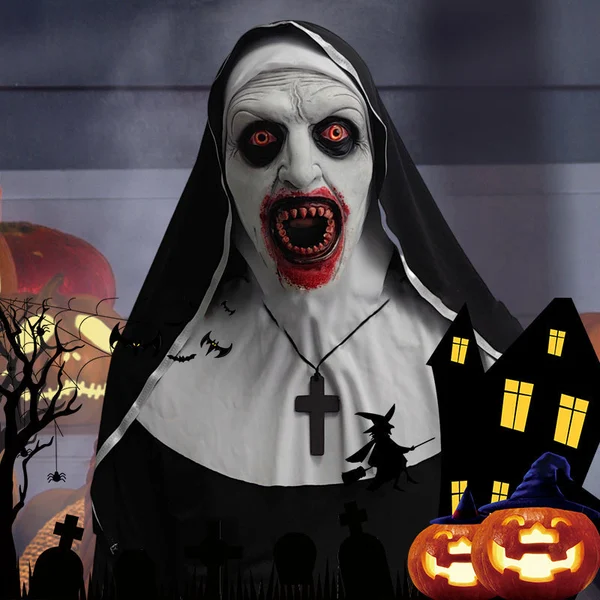 aakip™-👻49%OFF🎃 Halloween Nun Scary Mask