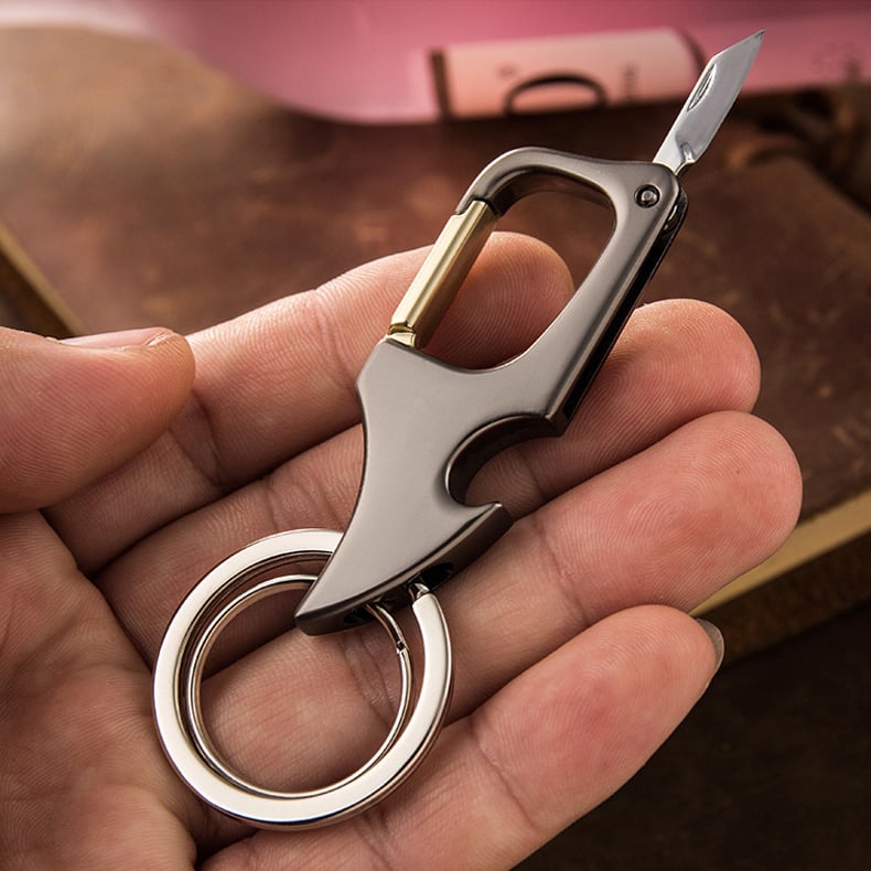 aakip™-🔥49% OFF🔥Multifunctional pendant bottle opener metal double ring key chain