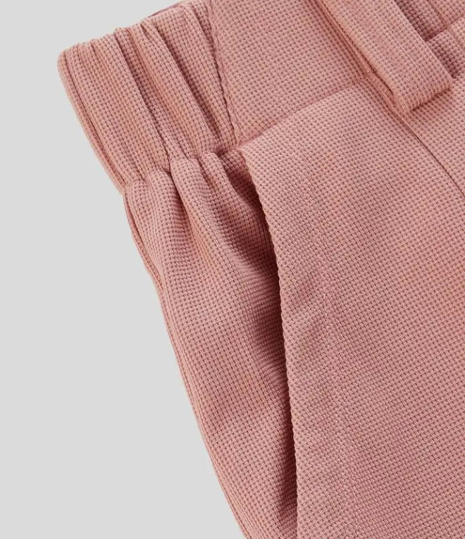 aakip™-2024 High Waisted Plicated Side Pocket Wide Leg Waffle Casual Pants