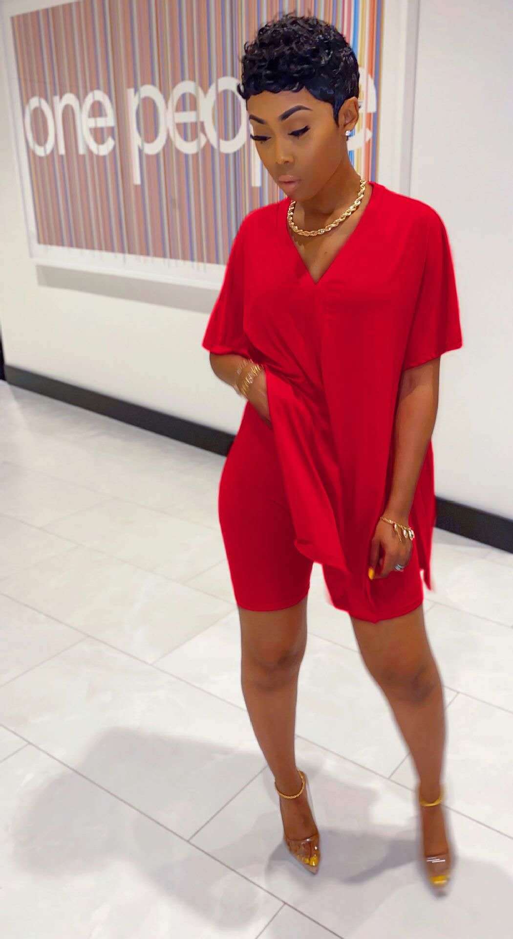 aakip™- Promotion🔥49% OFF💃💃2024 V-Neck Dress & Shorts Set🔥