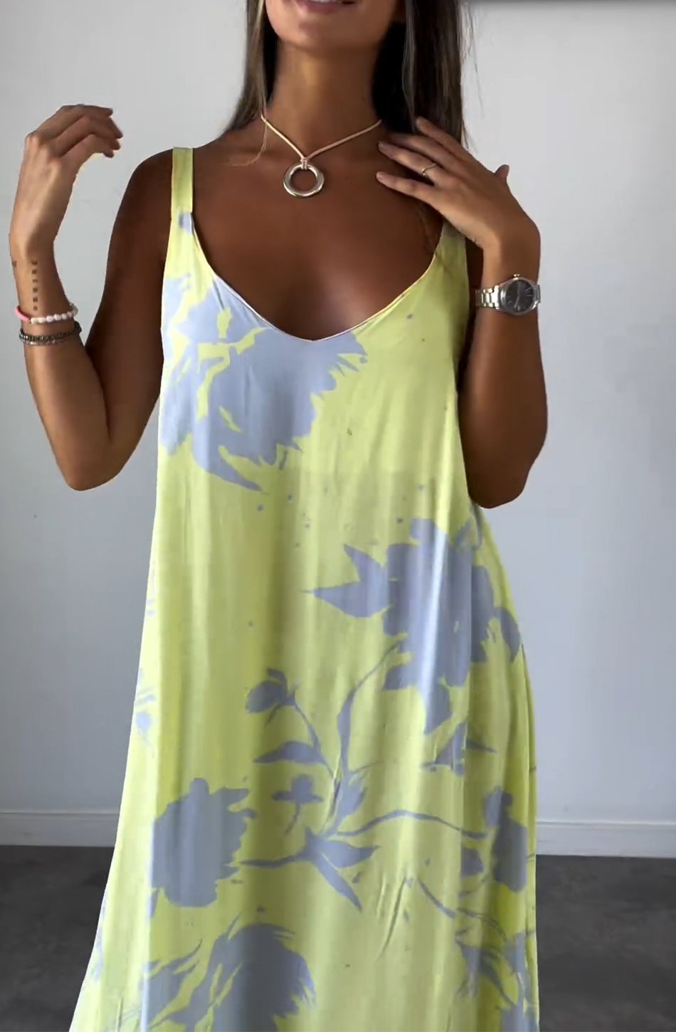 aakip™-Women's Flared Dress with Print