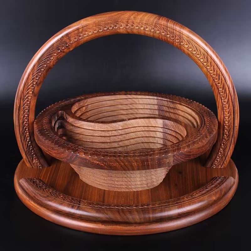 49% OFF🔥-Handmade wood carving fruit plate