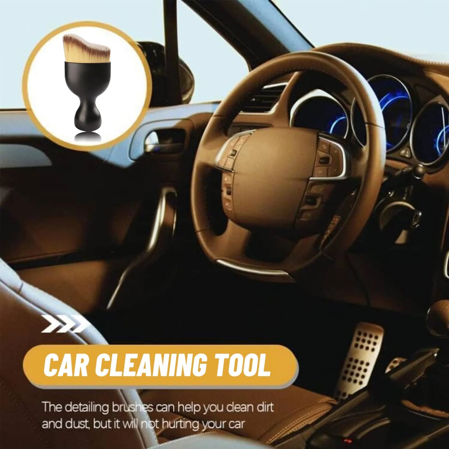 aakip™-🔥Hot Selling🔥Exclusive Logo Customization🚗Car Interior Cleaning Multi-Tool Brush(2PCS)