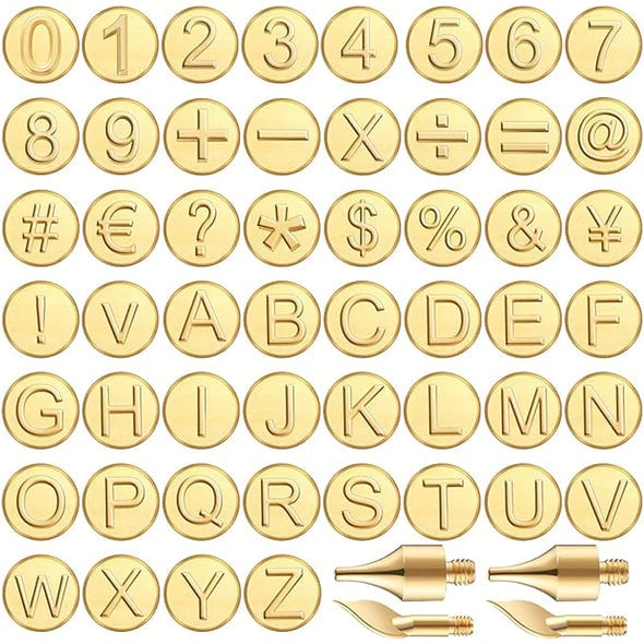 aakip™-🎁26 Letters Copper Mold —DIY Wood Burning/Carving Set