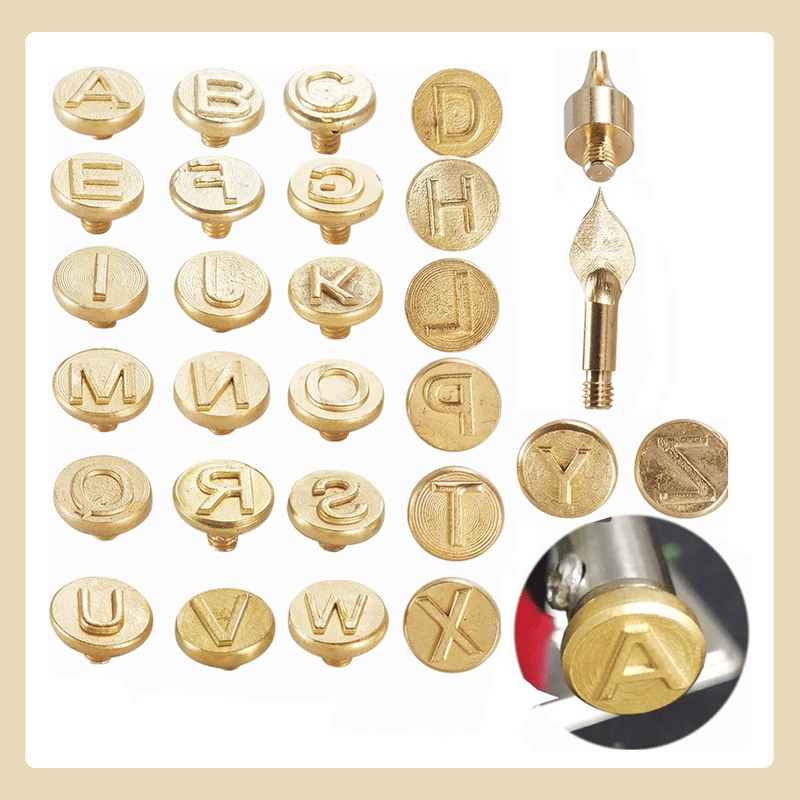 aakip™-🎁26 Letters Copper Mold —DIY Wood Burning/Carving Set