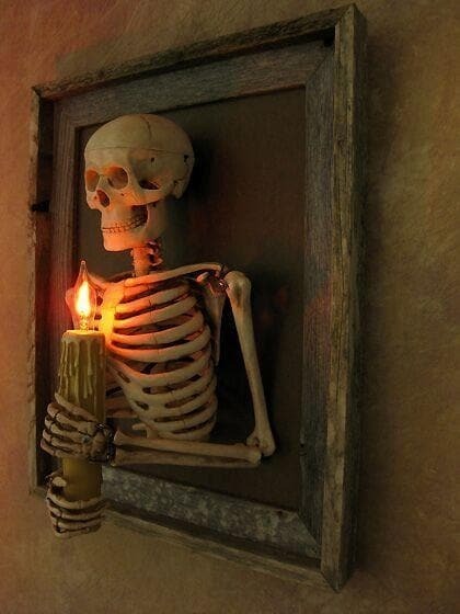 aakip™-Haunted house skull halloween decoration