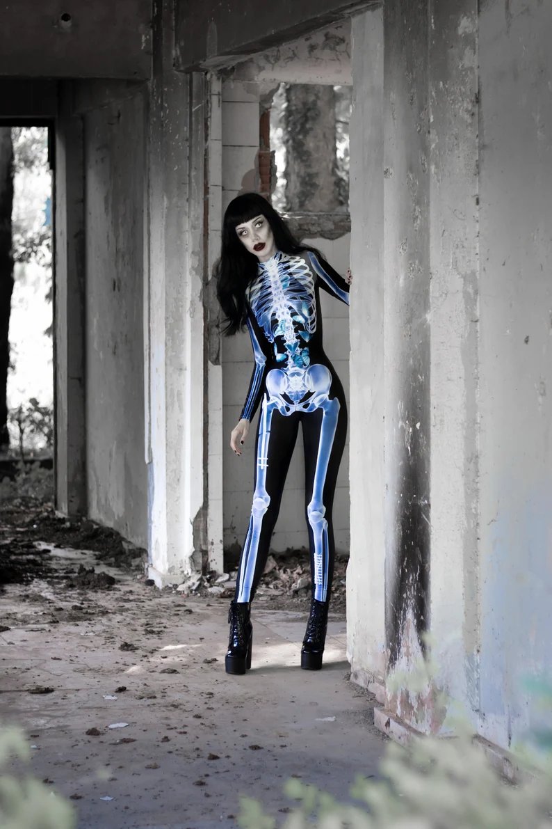 aakipâ˘-đHalloween Sale -SexySkull Bodysuit