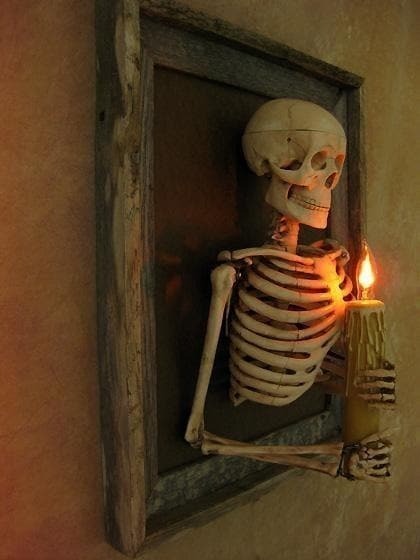 aakip™-Haunted house skull halloween decoration