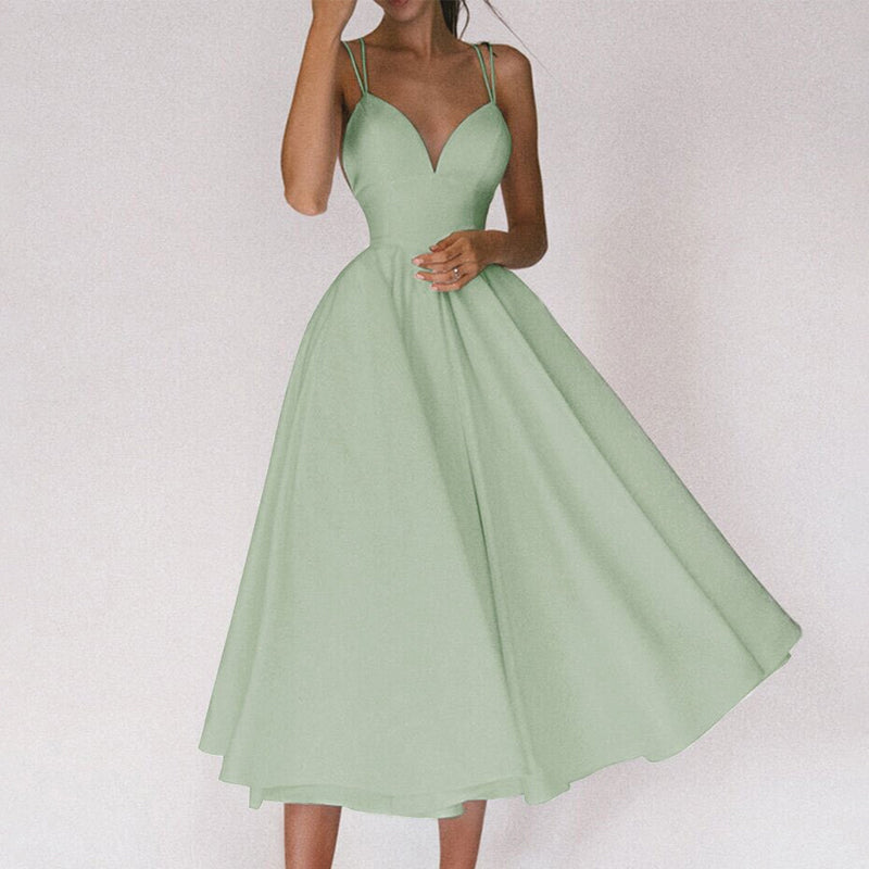 aakip™-Elegant Strappy V-neck Dress