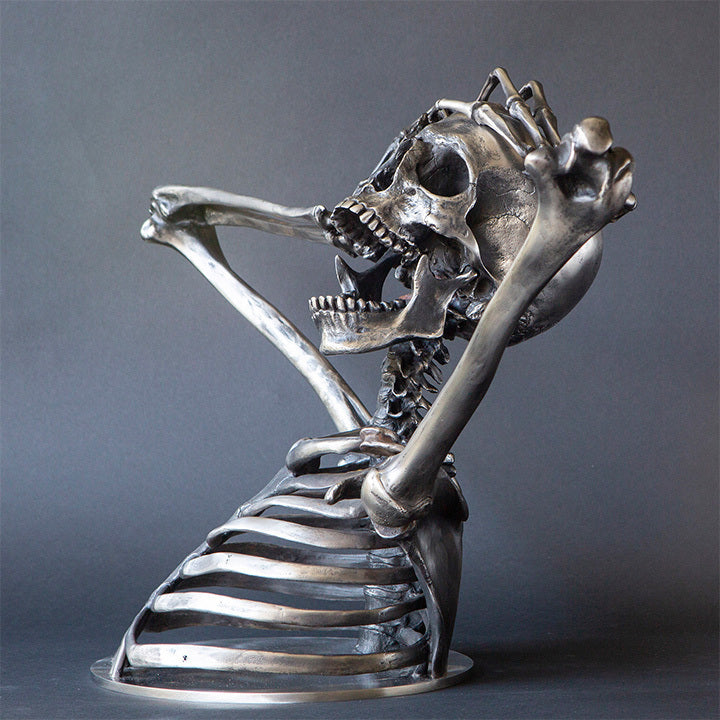 aakip™-Break the Rules Madness Skeleton Bust Sculpture