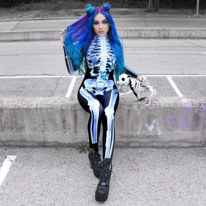 aakipâ˘-đHalloween Sale -SexySkull Bodysuit