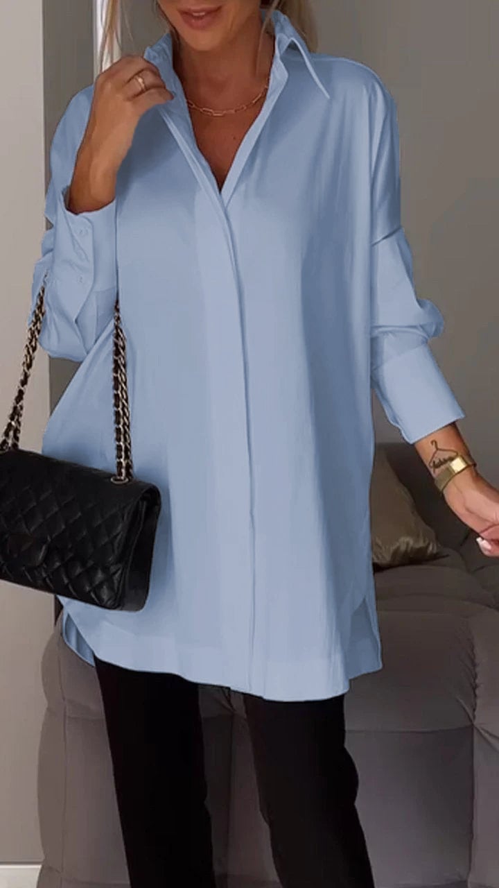 aakip™-Lapel Slit Shirt-buy 2 free shipping