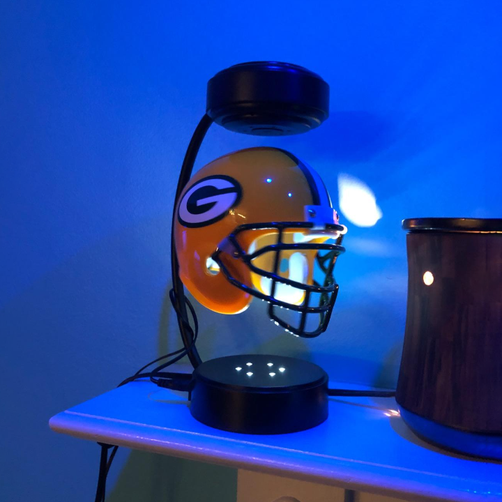 aakip™-NFL Rotating Levitating Hover Helmet With LED Lighting & Hover Football With Bluetooth Speaker