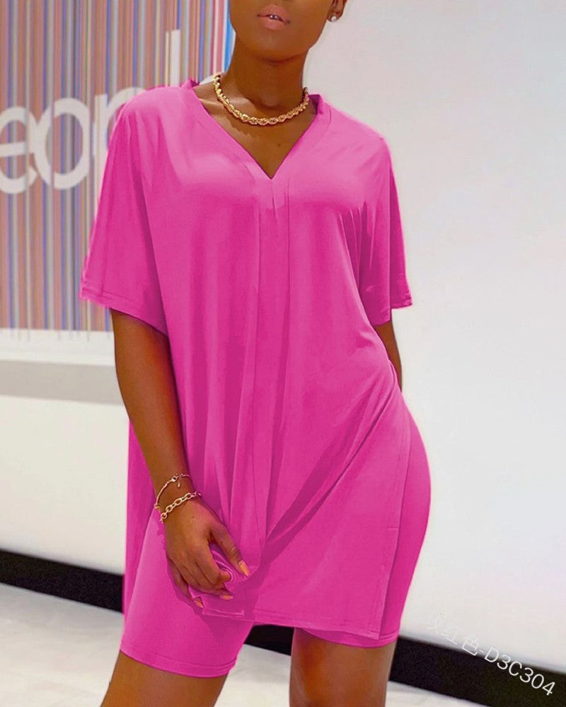 aakip™- Promotion🔥49% OFF💃💃2024 V-Neck Dress & Shorts Set🔥