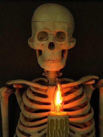 aakip™-Haunted house skull halloween decoration