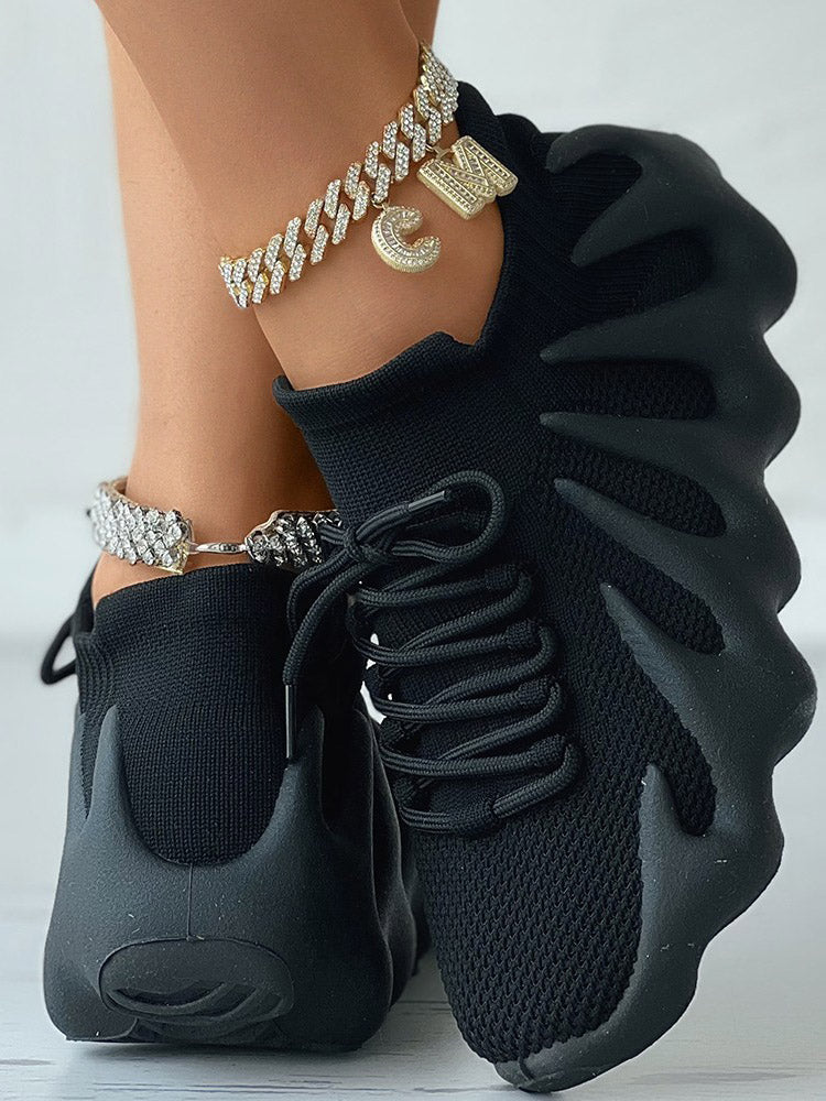 aakip™-Lace-up Knit Breathable Sneakers