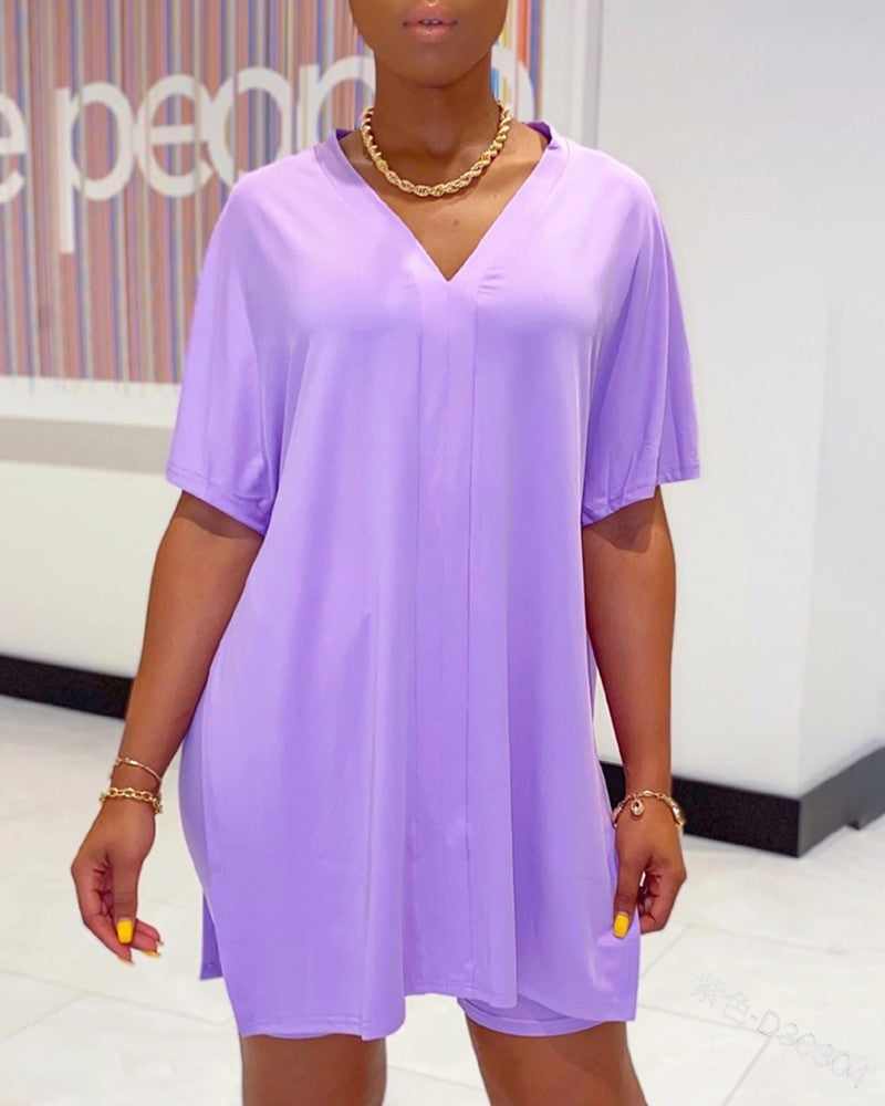 aakip™- Promotion🔥49% OFF💃💃2024 V-Neck Dress & Shorts Set🔥