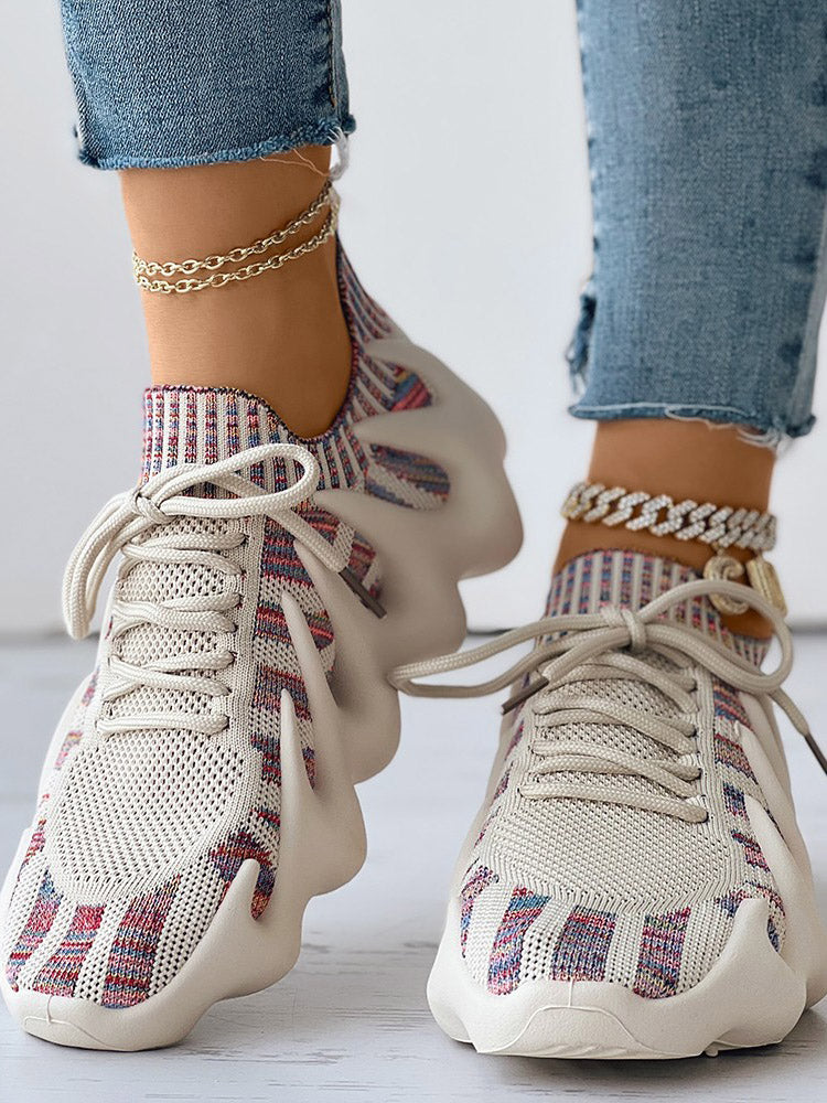 aakip™-Lace-up Knit Breathable Sneakers