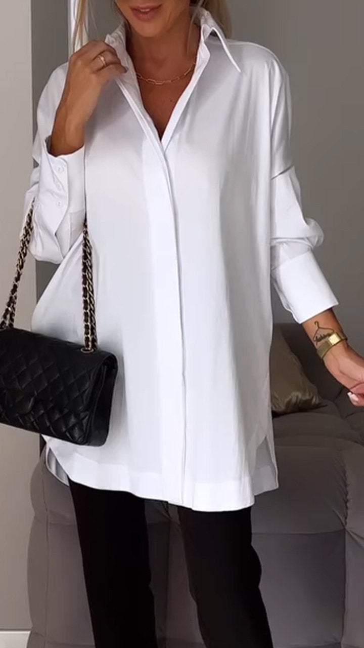aakip™-Lapel Slit Shirt-buy 2 free shipping