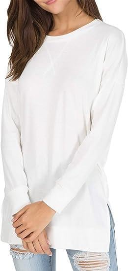 49% OFF 🔥Round Neck Casual Solid Color Top