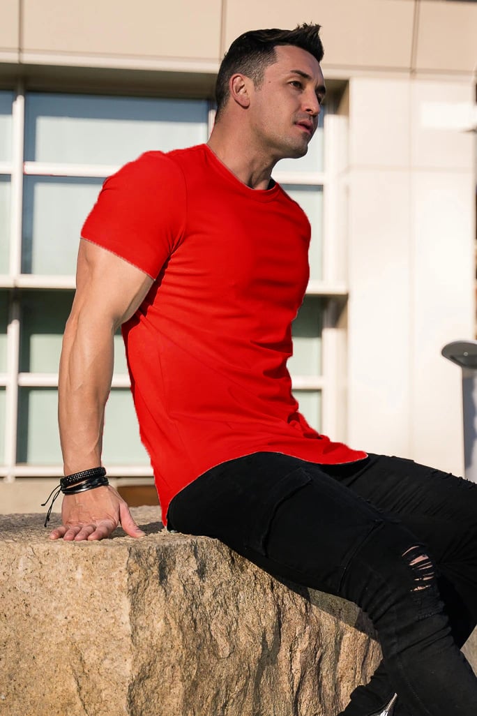 aakip™-ESSENTIAL DROP-CUT T-SHIRT
