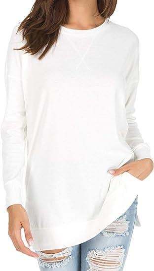 49% OFF 🔥Round Neck Casual Solid Color Top